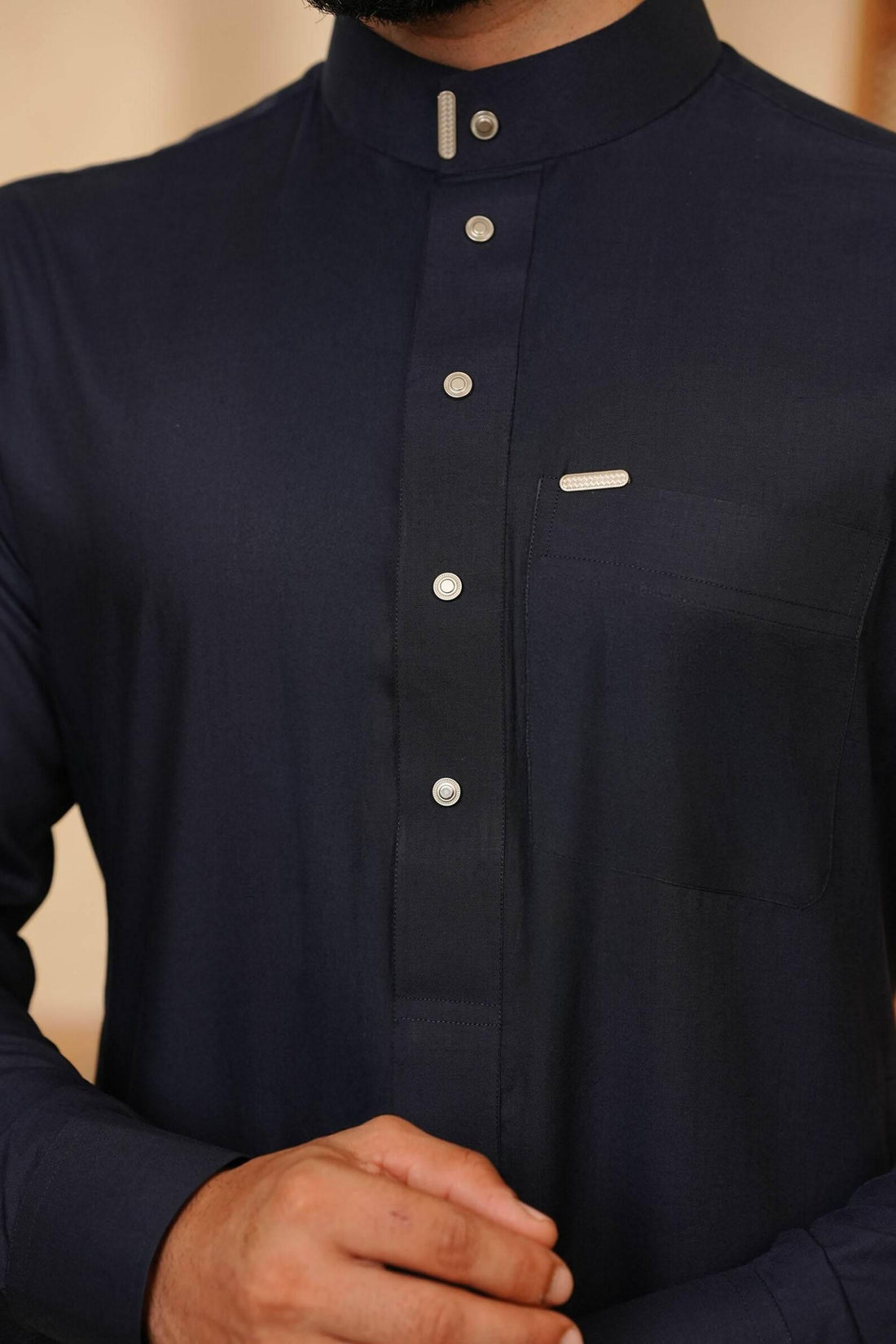 Men Navy Saudi Thobe